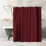 Americanflat 180x200 Douchegordijn - Waterbestendig Lang Douchegordijn met Duurzame Metalen Ringen en 12 Haken - 100% Polyester - Bourgondië Badkamer Gordijnen