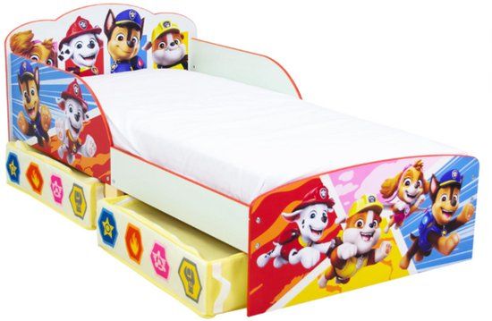 Emob Kinderbed met opberglade Paw Patrol - 70x140