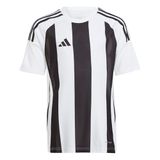adidas Striped 24 Jersey Kids Shirt, white/black, 7-8 Years