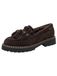 Tamaris dames leren slippers 1-24716-47-304 dames loafers met warme voering bruin