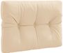 vidaXL Palletrugkussen VIANEN 100% Polyester Crèmekleurig