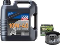 LIQUI MOLY Set d'entretien pour BMW R 1200 GS Adventure R12/K25, année 2010, incluant huile moteur 10W-40, 4 litres