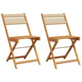 VidaXL Tuinstoel Terras Acaciahout Beige