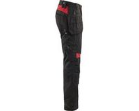 Blåkläder Pantalon de travail avec poches pour clous 1555-1860 - Noir/Rouge - C50