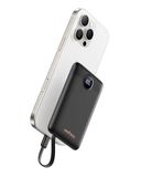 WeeFancy Mini Power Bank 10000mAh 22.5W PD QC avec Câble Intégré