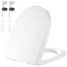 Merkloos U-vormige Witte Toiletbril met Softclose en Snelsluiting