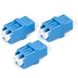 1aTTack.de 3x glasvezel RJ45 Style -connectoren OS1 / OS2 (UPC of PC) LC duplex female naar LC duplex female singlemode blauw