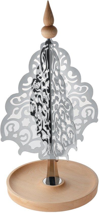Alessi Dressed for X-Mas Kerstornament - 18/10 RVS - Beukenhout