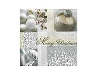 Serv.Lunch Christmas IN SILVER 33 x 33 cm. -20u.-