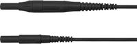 Schützinger Meetsnoer Stekker 4 mm Stekker 4 mm 150.00 cm Zwart 1 stuk(s)