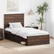 vidaXL Cadre de lit Chêne Brun Pin Massif 90 x 190 cm