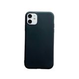 ARMODORRA iPhone 12 hoes, siliconen, hoekige randen, camerabescherming, schokbestendig, valvast, 6,1 inch, zwart