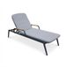 LUX outdoor living Malta ligbed antraciet | aluminium + teak | antraciet | 186cm