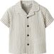 NAME IT NMMFEDENIS SS SHIRT Jongens Overhemd Kasteel Grijs Gestreept Katoen