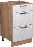 Vicco Fame-Line Keukenonderkast – 50 cm, WB Eik Wit Landhuis