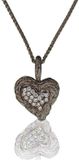 Orphelia Zilveren Ketting met Hanger Hartje Zirkonia Wit 42 cm