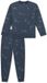 SCHIESSER Pyjama lang voor jongens in deep blue met printopdruk, lange mouw, maat 152, 100% katoen
