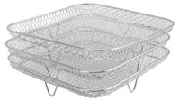 Friteuse-rack Stapelbar - Edelstahl-Dehydrator-Rack - Heißluftfritteusen-Zubehör - Vielseitiges Design - Spülmaschinenfest - Verbesserter Luftstrom