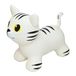 GERARDO'S Toys My First Jumpy Opblaasbaar kasteel voor kinderen vanaf 1 jaar, Bouncy Hopper Ride on Animal White Cat met pomp, voor peuters, binnen en buiten