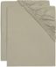 Jollein - Hoeslaken Jersey 60x120cm - Wieg, Ledikant, Babybed - Olive Green - 2 Stuks