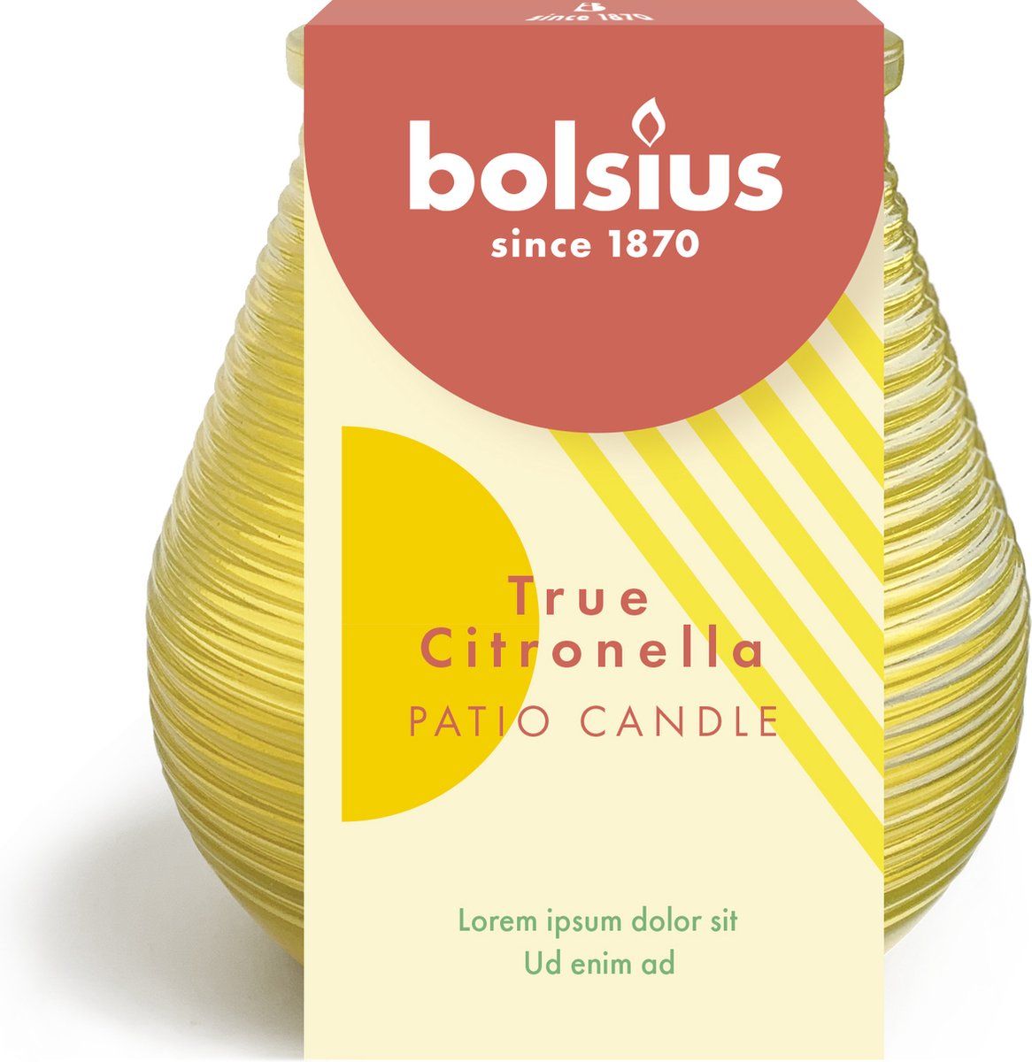 Bolsius True Citronella Patio Kaars - Geel - 2022