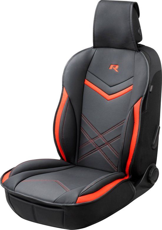 Walser Universele autostoelhoes zwart-rood - Racing look - Pasklaar