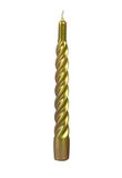 CERERIA DI GIORGIO risthò Tortiglione Kaarsen, gelakt, was, goud, 2,2 x 2,2 x 21 cm, 3 stuks