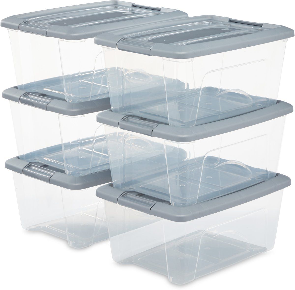 IRIS OHYAMA New Topbox opbergbox - 6 stuks - 15 liter - kunststof