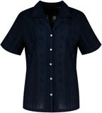 Superdry Heritage Broderie Overhemd Met Korte Mouwen Blauw XL Vrouw
