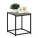 Furinno Camnus bijzettafel met 1 legplank, hout, Frans eiken/grijs, 40 x 40 x 45,29 cm