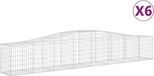 vidaXL Gabions - 6 pièces - voûté - 400x50x60/80 cm - fer galvanisé