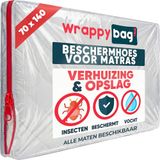 WRAPPYBAG® Beschermende Plastic Matras Bekleding - Waterdichte & Scheurbestendige Opbergzak (70 x 140)