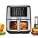 Rommelsbacher FRH 1850 Heteluchtfriteuse XXL, 7,5 liter, 10 programma's, 1570-1870 W, keramische PFAS-vrije anti-aanbaklaag, LED-touchscreen, kijkvenster met binnenverlichting