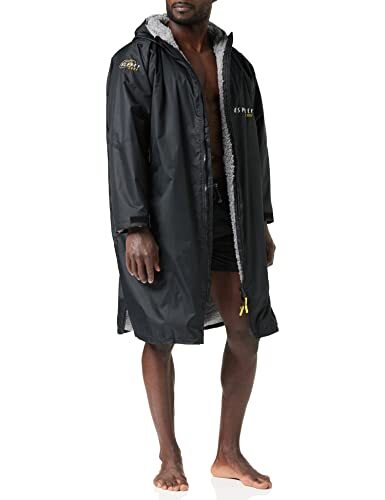 Osprey Unisex's aankleedjas voor volwassenen | surfen en zwemmen, met Sherpa fleece stof, waterdicht en winddicht, zwart, medium