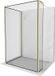 Mexen Kioto douchewand Walk-in 130 x 110 x 200 cm, transparant glas, geborsteld goud profiel