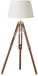OEM Statieflamp, hout en messing, met verstelbare hoogte