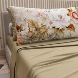 PETTI Artigiani Italiani - Katoenen beddengoed met kussenslopen, digitale print voor tweepersoonsbed, beddengoedset voor tweepersoonsbed, vintage bloem, 100% Made in Italy
