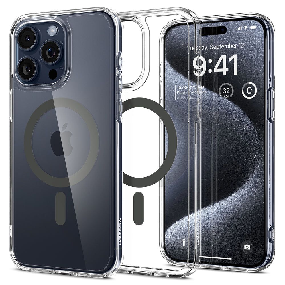 Spigen Ultra Hybrid MagFit Case for iPhone 15 Pro - Graphite