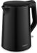 MEDION Bouilloire en acier inoxydable (1,5 L, 2.200 W, base 360°, fonction maintien au chaud, indication LED, double paroi, MD12105) noir