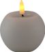 Magic Flame LED kaars/bolkaars - rond - wit - D8 x H7,5 cm