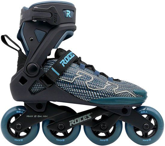 Roces R-Evo 84 Skeelers – 84mm – Softboot – Extra Comfort & Stabiliteit – Heel Lock & Easy Entry – ABEC-7 – Fitness Inline Skates – Heren / Dames – Zwart/Groen – Maat 37