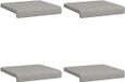 vidaXL Coussin de banc 4 pièces microfibre gris clair profondeur 35 cm