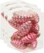 Othmar Decorations Bv 36x Dennenappel kersthangers/kerstballen bubblegum roze van glas - 6 cm - mat/glans - Kerstboomversiering
