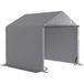 Abri extérieur 2x2x2 m pour vélos, remise de jardin en acier galvanisé, imperméable, anti-UV, couleur grise