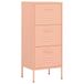 vidaXL Opbergkast 42,5x35x101,5 cm staal roze