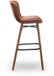 CALICOSY - Lot de 2 chaises de bar marron L51 cm - LOFT