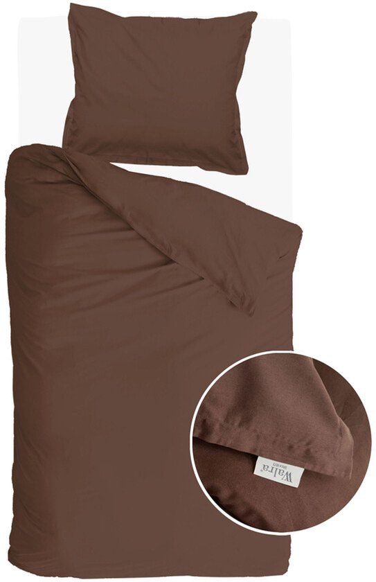 Walra Dekbedovertrek Vintage Satin - 140x220 - 100% Katoen - Bruin