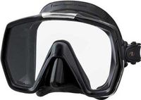 TUSA Freedom HD M1001QB – Premium snorkelmasker & duikbril van hypoallergeen siliconen met breed panoramisch zicht en één venster – Zwart/Zwart