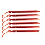 Tatonka Tent Peg Pro Tentharingen, 19 cm (6 stuks), ultralichte tentharingen van aluminium en met Y-profiel, 19 cm lang en in goed zichtbaar rood, in verpakking van 6 stuks