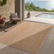 Teppium Tapis intérieur et extérieur, robuste, résistant aux intempéries et facile d'entretien, aspect jute naturel, idéal pour salon, cuisine, terrasse, jardin et balcon, 280 x 370 cm